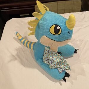2015 Build A Bear Plush How To Train Your Dragon Stormfly Blue & Yellow 14”